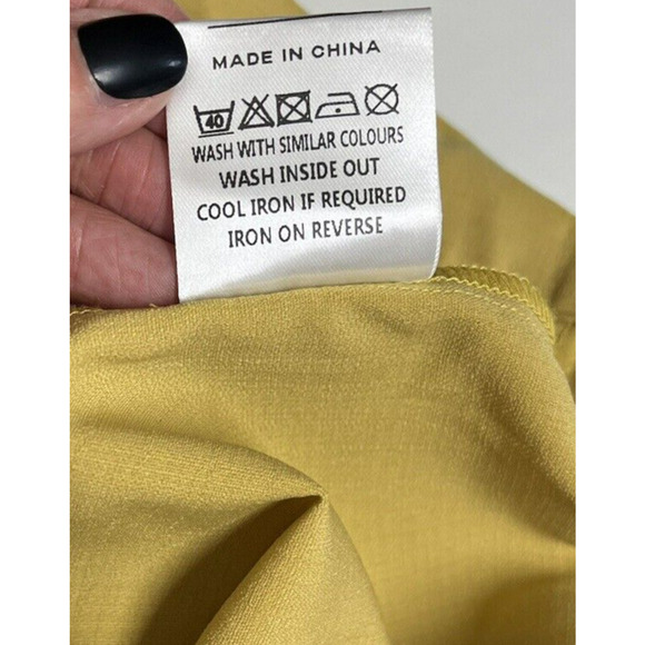 Cider High Rise Wide Leg Trouser Dress Pant Mustard Yellow Size Medium 28x28 New - Picture 11 of 11